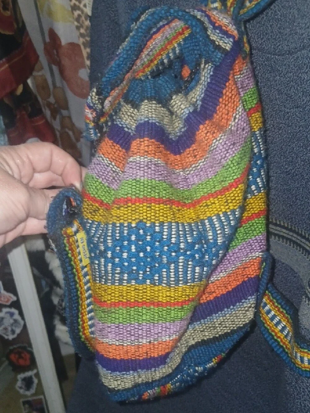 Pinzon Multicolor Hippie Mini Backpack